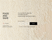 Tablet Screenshot of foodandsake.com